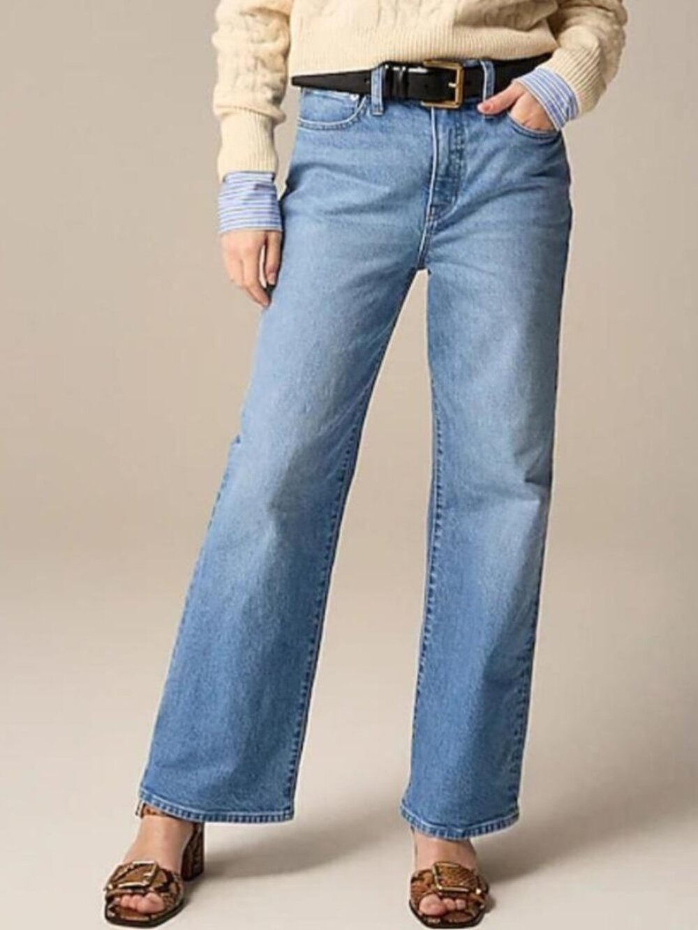 J. CREW 1996 Slim-wide Jeans Women's Size 32T 32 Tall Eliz Wash CC579
